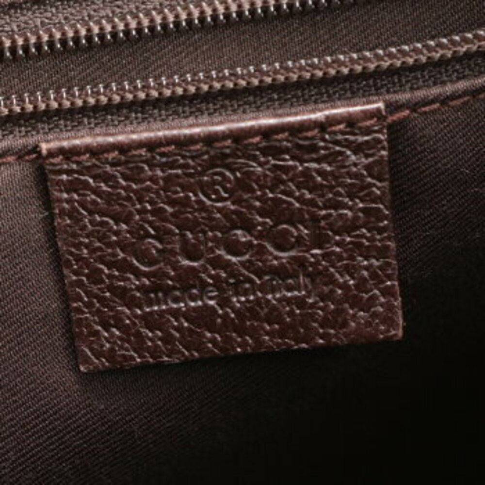 Gucci GG canvas leather tote bag shoulder brown MEM - Picture 8 of 9